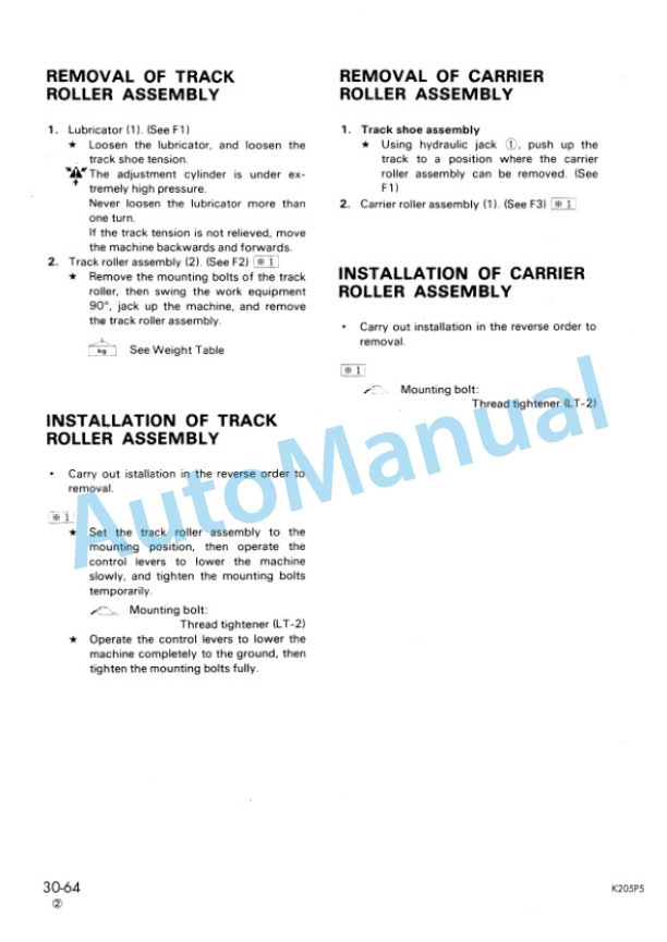 Komatsu PC210-5, PC240-5 Hydraulic Excavator Shop Manual JEBM000106-5