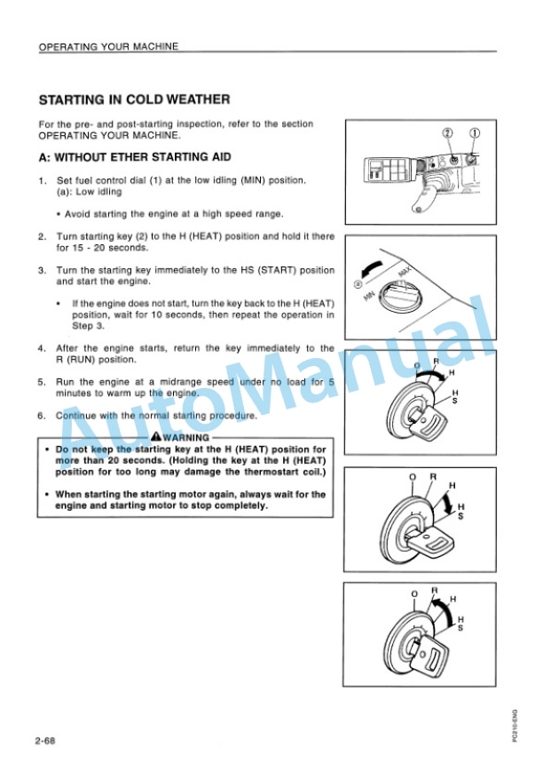 Komatsu PC210-5K, PC210LC-5K, PC240-5K, PC240LC-5K, PC240NLC-5K Hydraulic Excavator Operation and Maintenance Manual EEAM003101-4