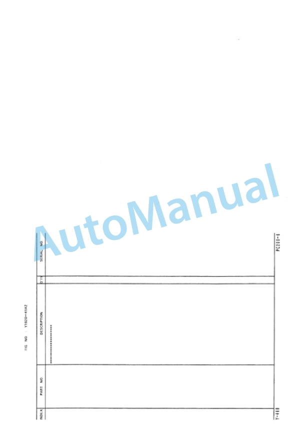 Komatsu PC210-6, PC210LC-6 Hydraulic Excavator Parts Manual EEPB006200-5