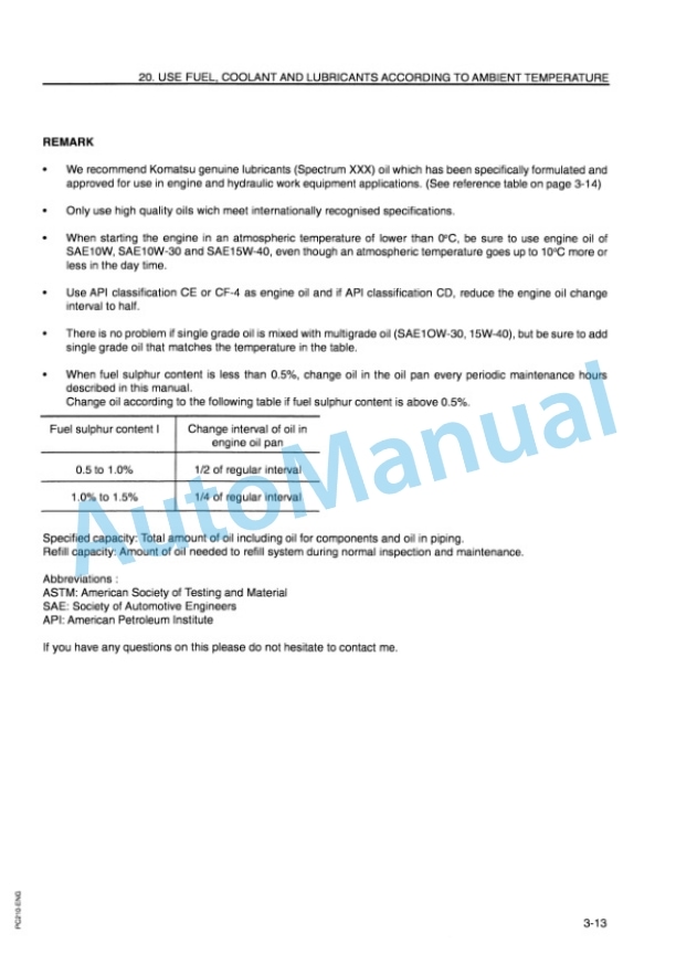 Komatsu PC210-6K, PC210LC-6K, PC240-6K, PC240LC-6K, PC240NLC-6K Hydraulic Excavator Operation and Maintenance Manual EEAM006002-4