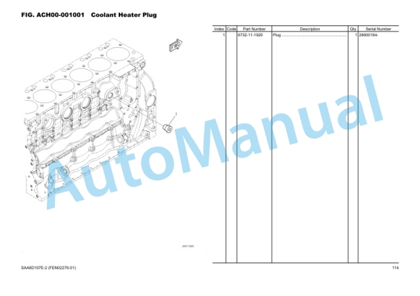 Komatsu PC210LC-10 Hydraulic Excavator Parts Manual FEN02276-01-2