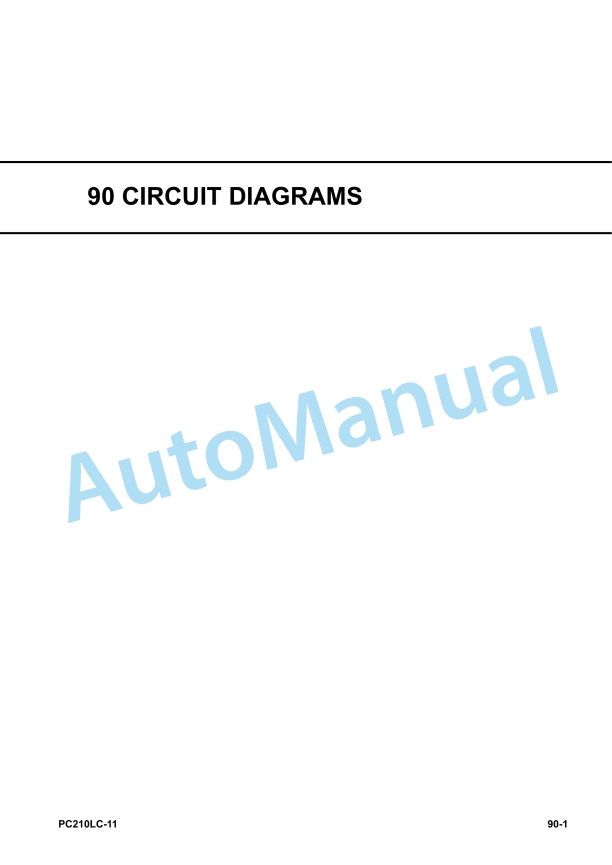 Komatsu PC210LC-11 Hydraulic and Electrical Diagram