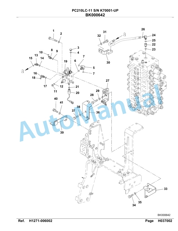 Komatsu PC210LC-11 Hydraulic Excavator Parts Manual PC00016U-3