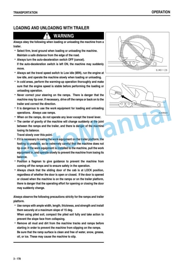 Komatsu PC228US-8, PC228USLC-8 Hydraulic Excavator Operation and Maintenance Manual TEN00423-04-4