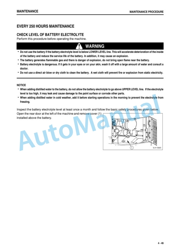 Komatsu PC228US-8, PC228USLC-8 Hydraulic Excavator Operation and Maintenance Manual TEN00423-04-5
