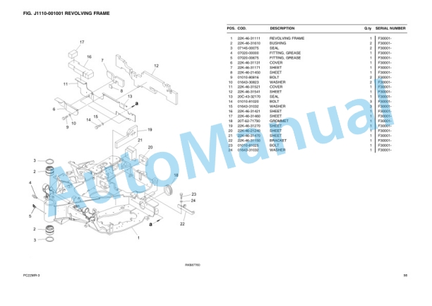 Komatsu PC22MR-3 Parts Manual-3