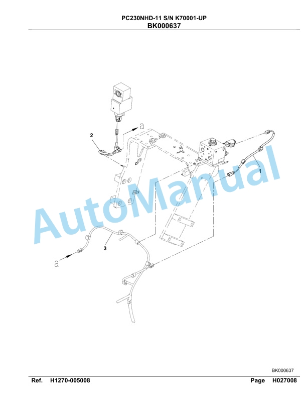 Komatsu PC230NHD-11 Hydraulic Excavator Parts Manual PC00048U-3