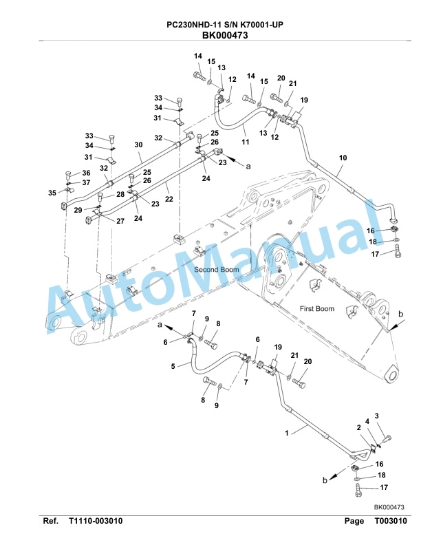 Komatsu PC230NHD-11 Hydraulic Excavator Parts Manual PC00048U-5