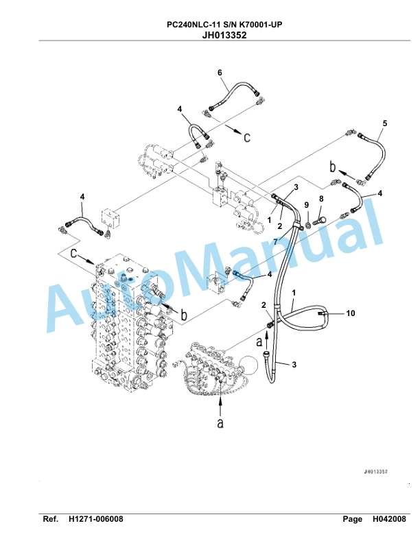Komatsu PC240NLC-11 Hydraulic Excavator Parts Manual PC00005U-3