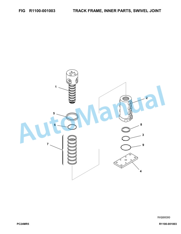 Komatsu PC24MR-5 Hydraulic Excavator Parts Manual F20001-Up-5