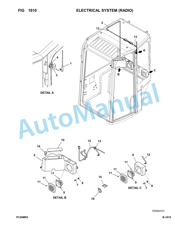 Komatsu PC26MR-3 Hydraulic Excavator Parts Manual F30003-UP-2