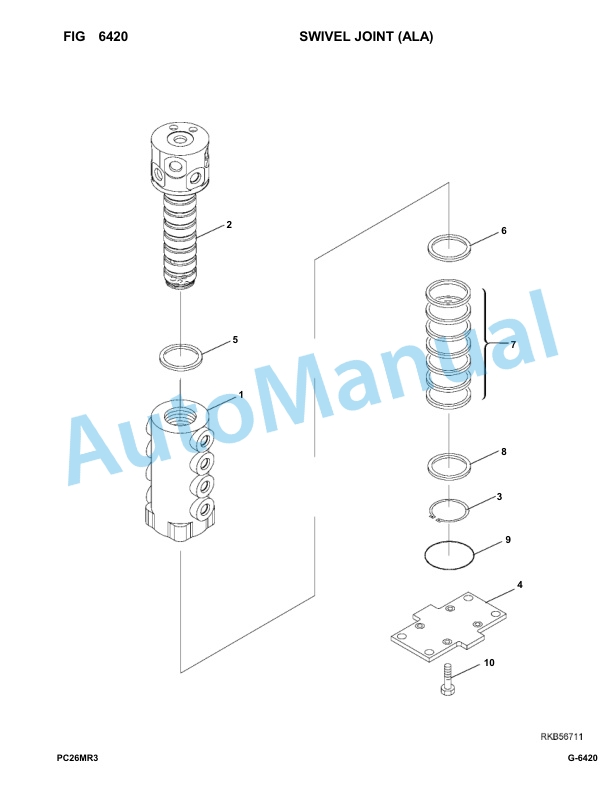 Komatsu PC26MR-3 Hydraulic Excavator Parts Manual F30003-UP-4