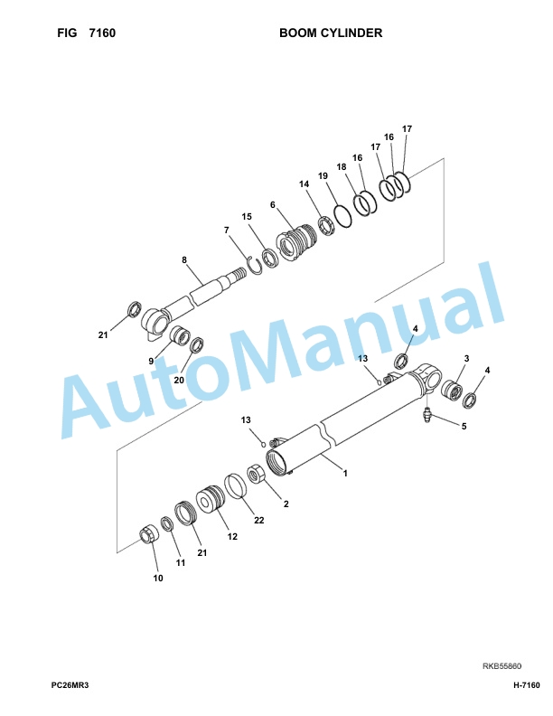 Komatsu PC26MR-3 Hydraulic Excavator Parts Manual F30003-UP-5