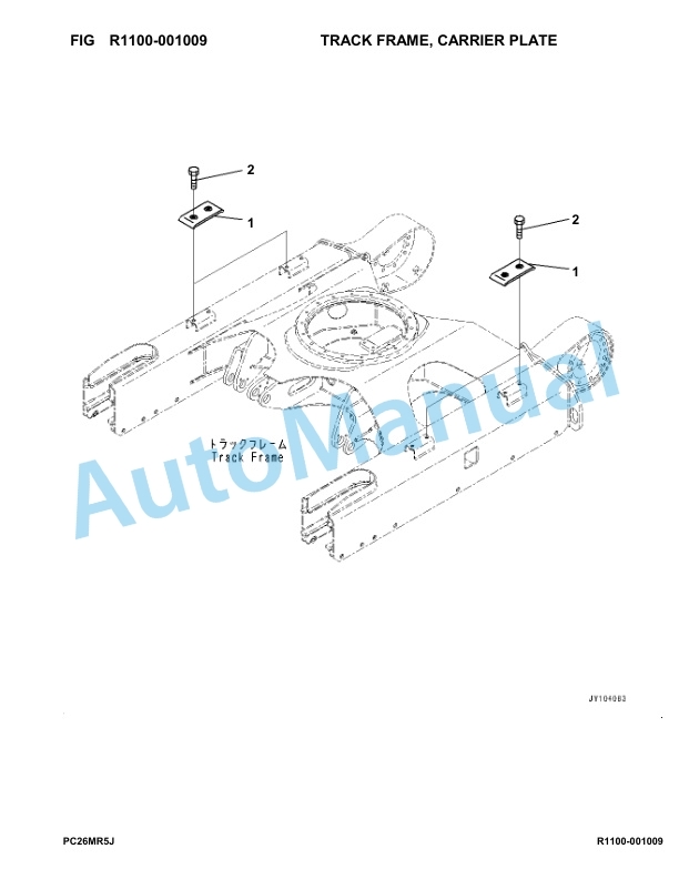 Komatsu PC26MR-5 Hydraulic Excavator Parts Manual 23001-UP-5