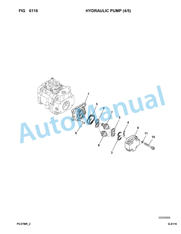 Komatsu PC27MR-2 Hydraulic Excavator Parts Manual F00103-up-4