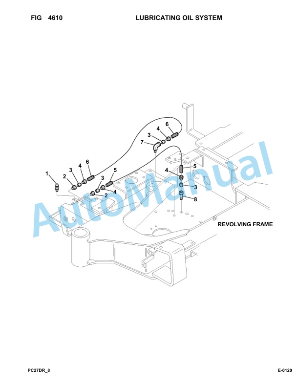 Komatsu PC27R-8 DELUXE Hydraulic Excavator Parts Manual F30671-UP-3