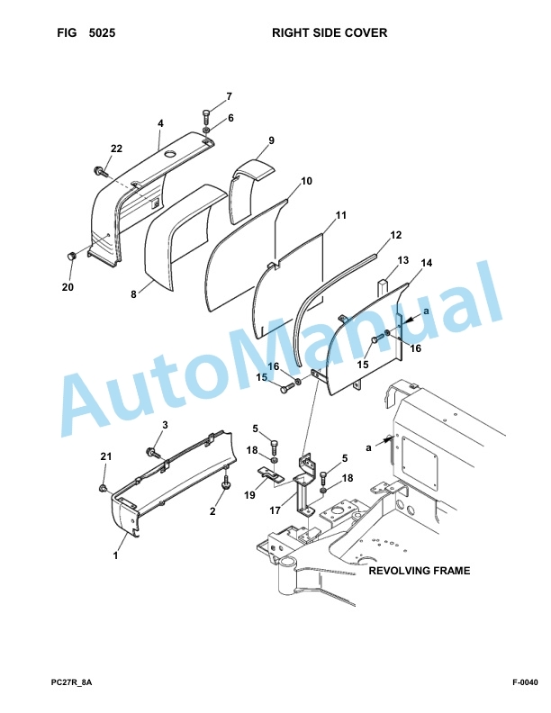 Komatsu PC27R-8 Hydraulic Excavator Parts Manual F31103-up-3