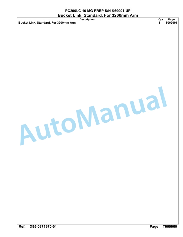 Komatsu PC290LC-10 MG PREP Hydraulic Excavator Parts Manual K60001-up-5