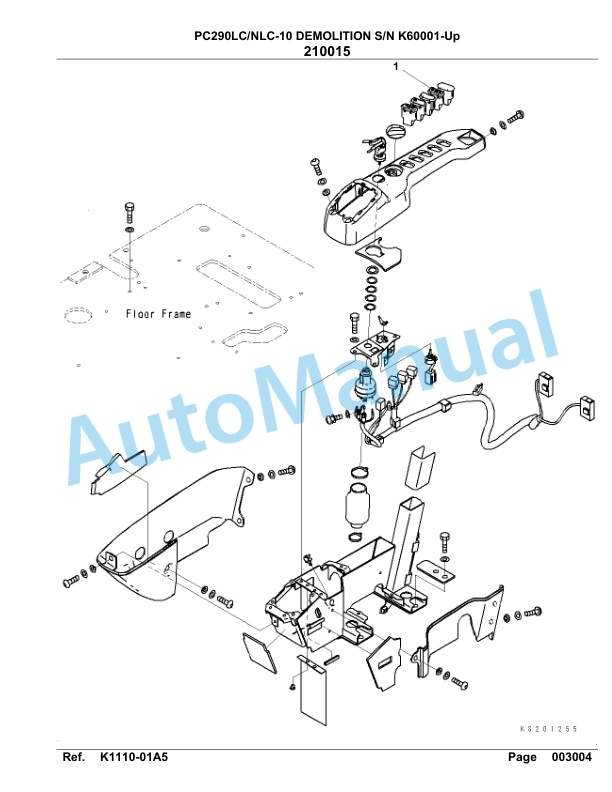 Komatsu PC290LC-10, PC290NLC-10 Demolition Hydraulic Excavator Parts Manual K60001-UP-2