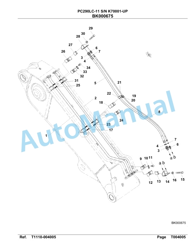 Komatsu PC290LC-11 Hydraulic Excavator Parts Manual PC00012U-5