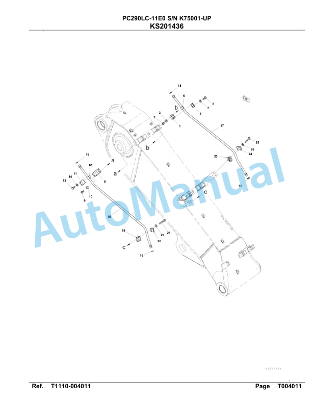 Komatsu PC290LC-11E0 Hydraulic Excavator Parts Manual PC00062U-5