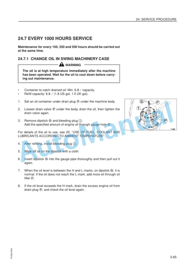Komatsu PC290LC-6K, PC290NLC-6K Hydraulic Excavator Operation and Maintenance Manual EEAM010300-5