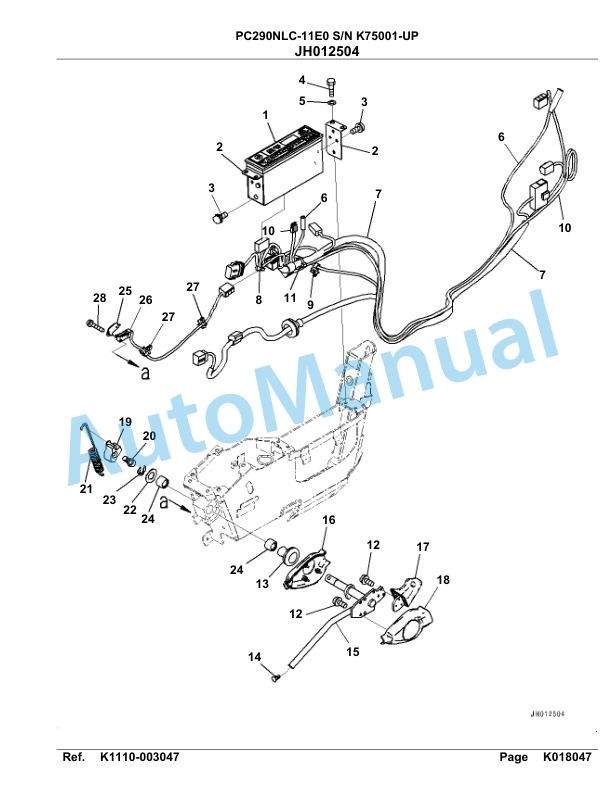 Komatsu PC290NLC-11E0 Hydraulic Excavator Parts Manual PC00062U-4