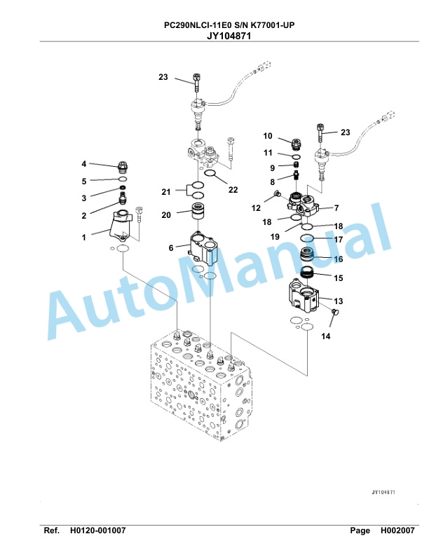 Komatsu PC290NLCI-11E0 Hydraulic Excavator Parts Manual PC00088U-2