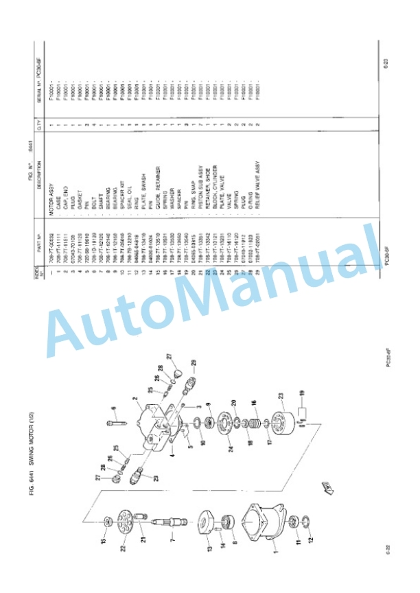 Komatsu PC30-6F Hydraulic Excavator Parts Manual EEPB000900-4