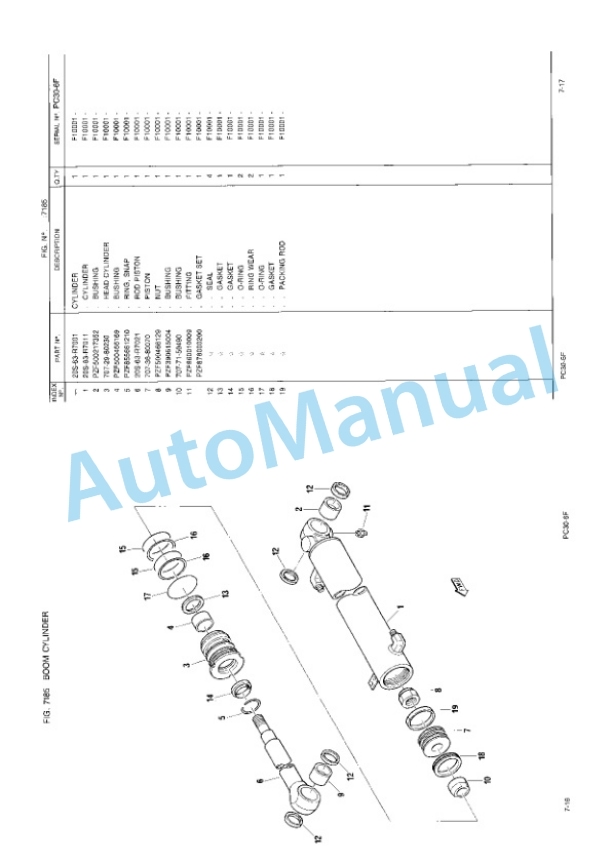 Komatsu PC30-6F Hydraulic Excavator Parts Manual EEPB000900-5