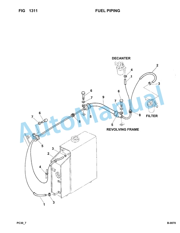 Komatsu PC30-7 Hydraulic Excavator Parts Manual F10001-UP-2