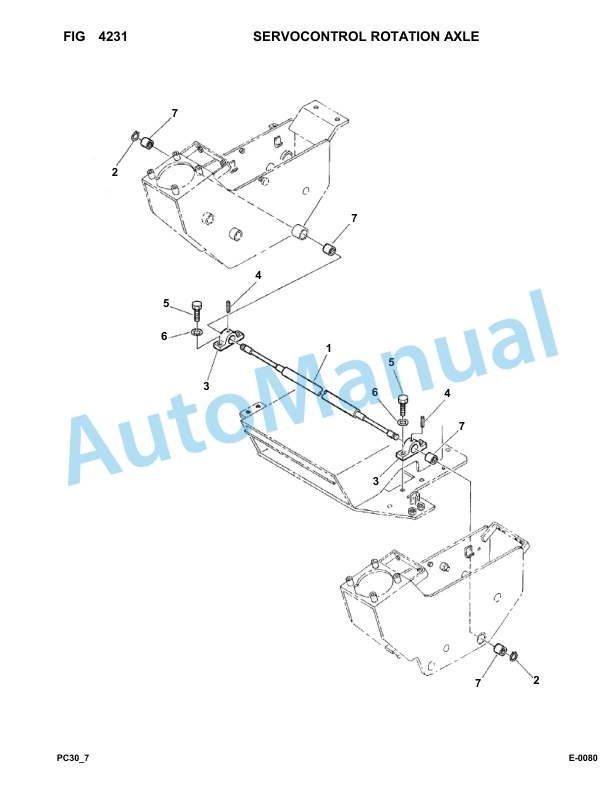 Komatsu PC30-7 Hydraulic Excavator Parts Manual F10001-UP-3