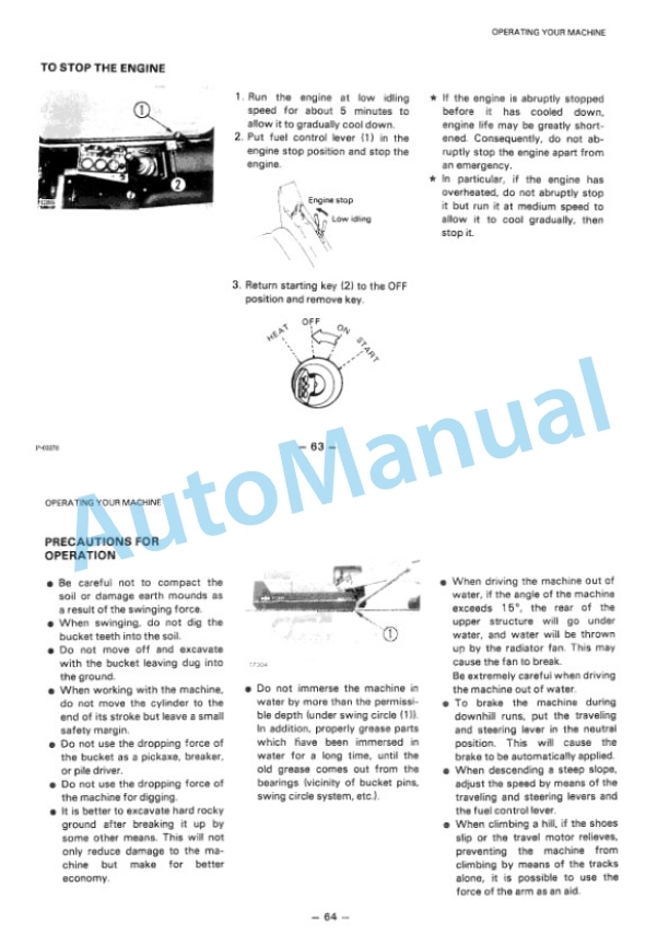 Komatsu PC300-3, PC300LC-3, PC300NLC-3, PC360LC-3 Hydraulic Excavator Operation and Maintenance Manual SEAM02070306-3
