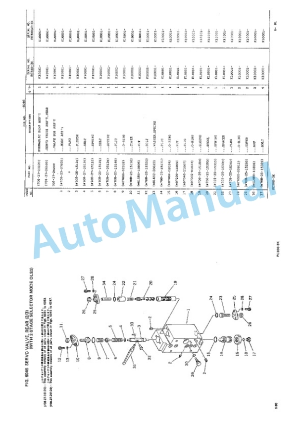 Komatsu PC300-3K, PC300LC-3K, PC300NLC-3K Hydraulic Excavator Parts Manual PEPBK207A301-4