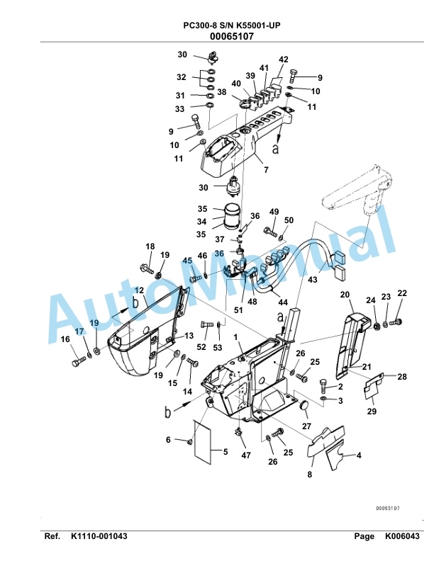 Komatsu PC300-8 Hydraulic Excavator Parts Manual PC00008U-4