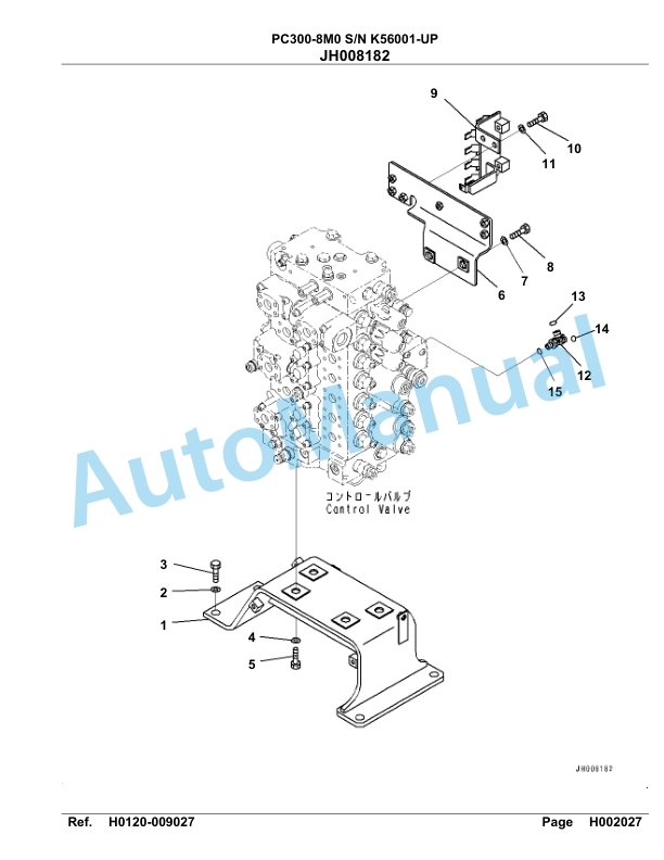 Komatsu PC300-8M0 Hydraulic Excavator Parts Manual PC00038U-2