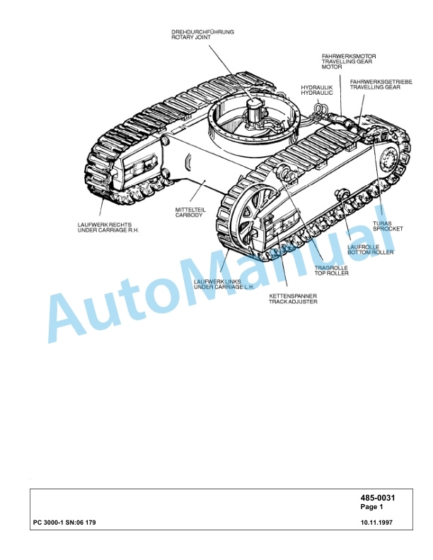 Komatsu PC3000-1 Hydraulic Mining Excavator Parts Manual G06179-2