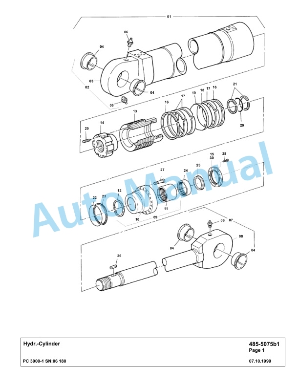 Komatsu PC3000-1 Hydraulic Mining Excavator Parts Manual G06180-5