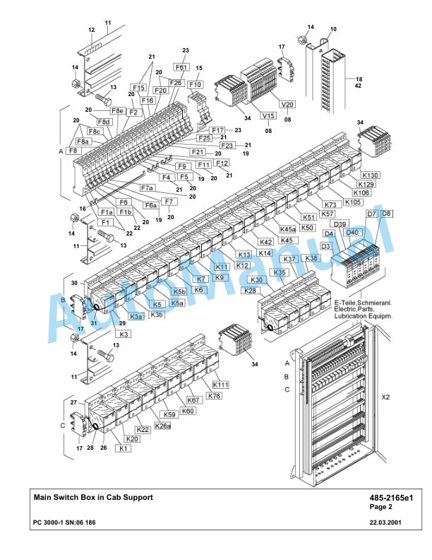 Komatsu PC3000-1 Hydraulic Mining Excavator Parts Manual G06186-4