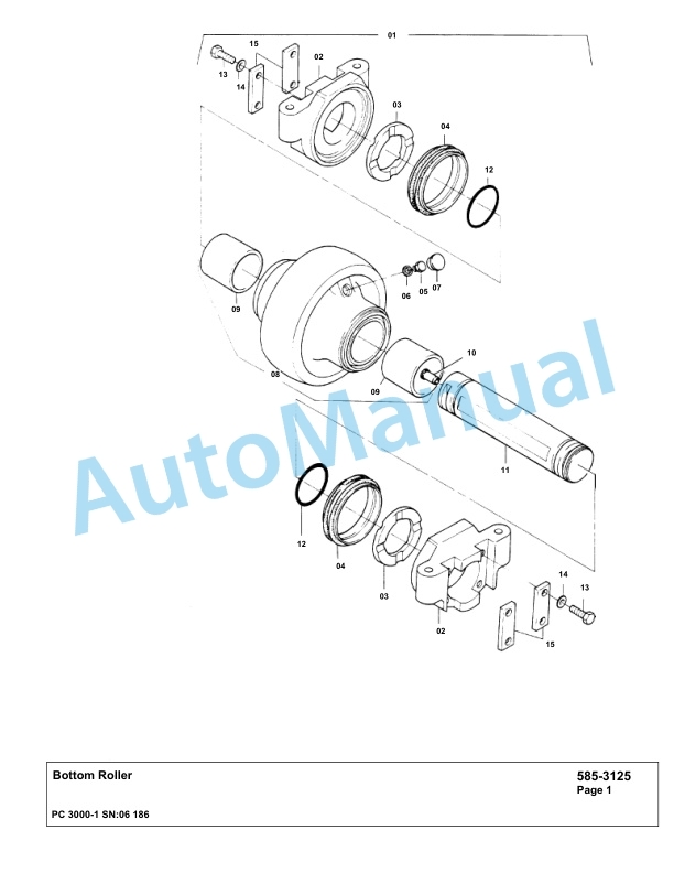 Komatsu PC3000-1 Hydraulic Mining Excavator Parts Manual G06186-5