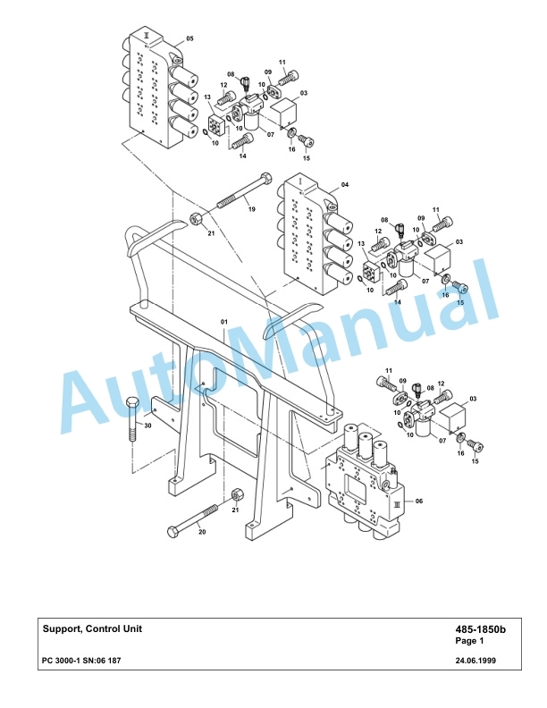 Komatsu PC3000-1 Hydraulic Mining Excavator Parts Manual G06187-3