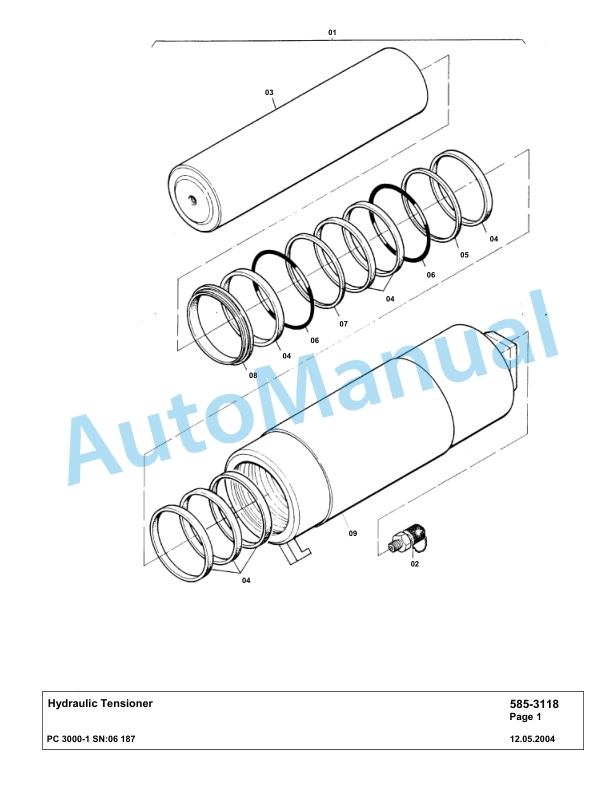 Komatsu PC3000-1 Hydraulic Mining Excavator Parts Manual G06187-5