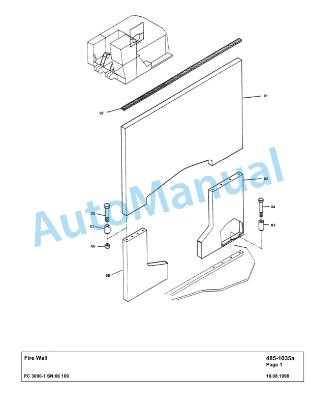 Komatsu PC3000-1 Hydraulic Mining Excavator Parts Manual G06189-2