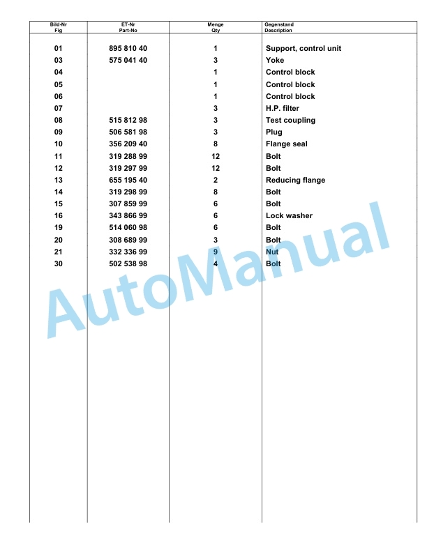 Komatsu PC3000-1 Hydraulic Mining Excavator Parts Manual G06189-3