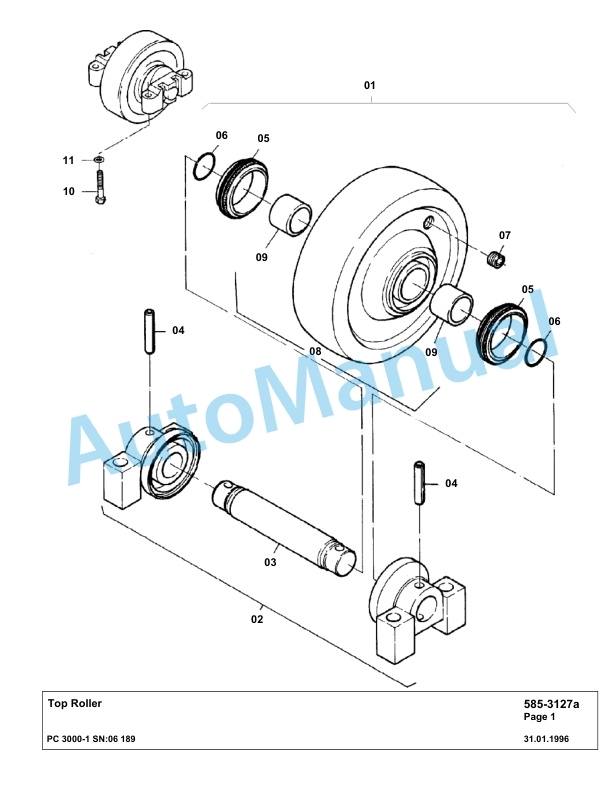Komatsu PC3000-1 Hydraulic Mining Excavator Parts Manual G06189-5