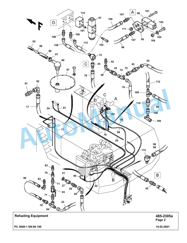 Komatsu PC3000-1 Hydraulic Mining Excavator Parts Manual G06190-4