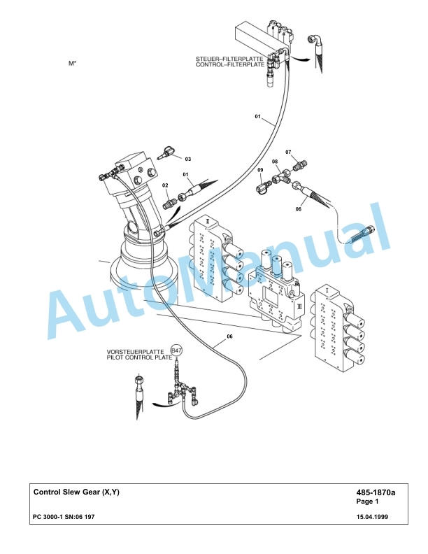 Komatsu PC3000-1 Hydraulic Mining Excavator Parts Manual G06197-3
