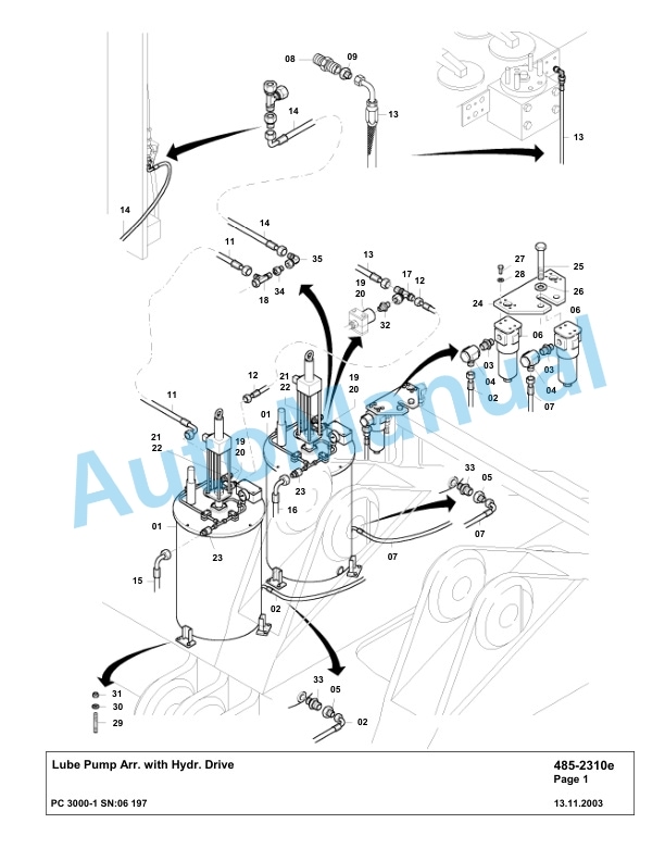 Komatsu PC3000-1 Hydraulic Mining Excavator Parts Manual G06197-4