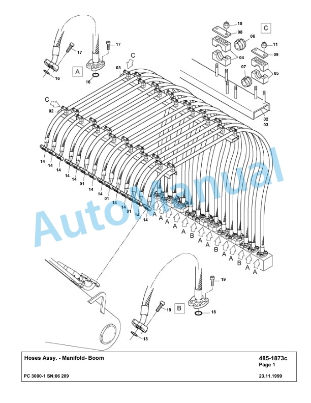 Komatsu PC3000-1 Hydraulic Mining Excavator Parts Manual G06209-3