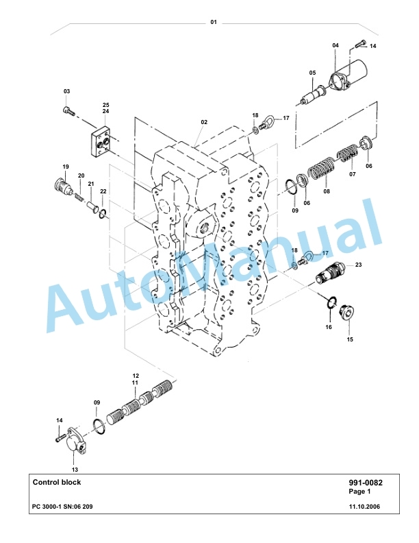 Komatsu PC3000-1 Hydraulic Mining Excavator Parts Manual G06209-5